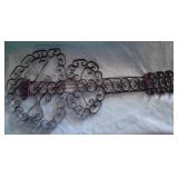 Mid Century Twisted Scroll Wrought Iron Guitar