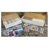 2 boxes baseball/football cards
