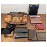 Leather fanny pack, wallets and coin pouch