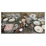 Box of misc serverware - plates, bowls, teapots