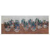 Set vintage Christmas glasses