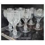 Set 6 pretty stems - stemware