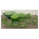 Green Depression glass