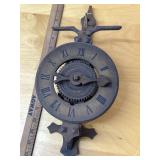 Wooden wall clock with wooden works