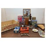 Crate of guy items - beer mats, postal padded