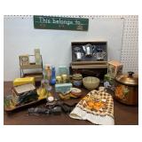 Vintage Avon, play tea set, ice bucket, bell, s/p