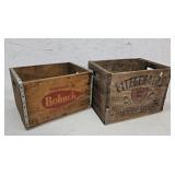 2 wood crates