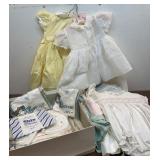 Box of Vintage baby - dresses, pillow case,