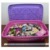 Lap bin of legos with lid Lego mat