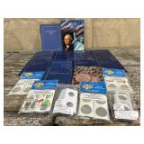 Empty coin books & coin flips