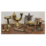 Brass, metal - Candle holders, wall hangs, lamp