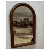 Vintage wood frame mirror 28x15