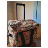 Sewing machine travel bag on wheels