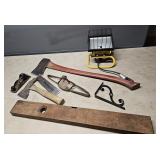 Axe, hatchet, level, etc