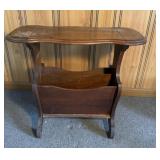 Walnut magazine stand