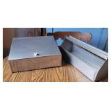 Neat metal lift top box and tote