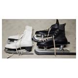 2 pair ice skates
