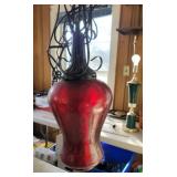 MCM Ruby red hanging light