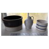 3 pieces stoneware