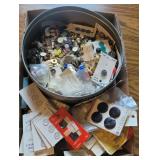 Box of buttons, loose change, etc
