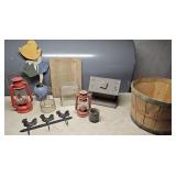 Bird feeders, cutting board, hook, etc