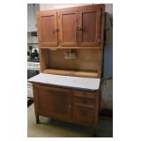 Oak Hoosier with original jars 41x27x72