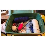 Tub of knitting related