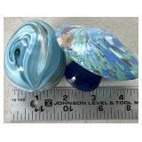 2 art glass paperweights - 1 Murano??