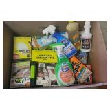 Box house supplies - trash bags cleaning items