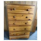 5 drawer pine dresser 27x15x40