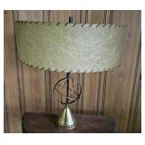 Attic find mcm atomic lamp with fiberglass shade