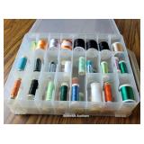 Double sided thread container