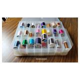 Double sided thread container