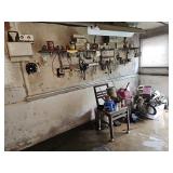 Contents of garage wall