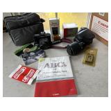 Canon T80 camera w/ accessories