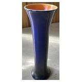 Imperial art glass vase - lead luster blue &