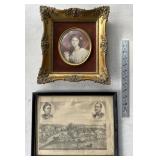 2 piece art - portrait of a lady & Daugherty
