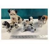 Box of cats & dogs - ceramic & chalkware
