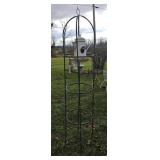Trellis with bird feeder