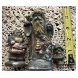 3 HEAVY antique cast Santaï¿½s