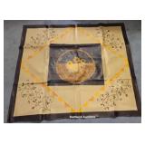 Sue Fred Hand painted oil cloth rug / tablecloth