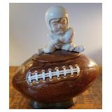 Cookie jar McCoy football with player.