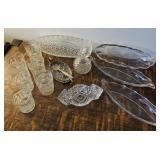 13 pieces clear glass