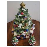 Christmas tree Cookie jar, Salt and pepper shakers