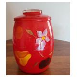 Cookie jar -  Bartlett Collins, red and yellow