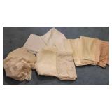 Box of vintage mostly white tablecloths
