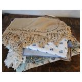 Red velvet victorian table topper 30X30,