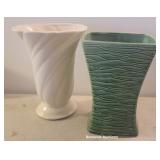 2 pottery vases - McCoy & ?