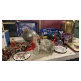 Christmas lot glass bulbs, garland, glass bulb,