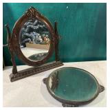 Shaving mirror & dressing tray
